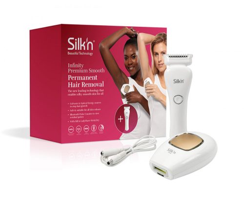 SILK'N Infinity Premium Smooth 500000 IPL villanófényes szőrtelenítő, LadyShave Wet&Dry elektromos borotvával